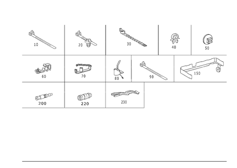 Loom Ties and Cable Mounting Parts for 1999 Mercedes-Benz SLK230 #0