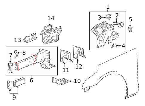 Structural Components & Rails for 2016 Cadillac CT6 #0