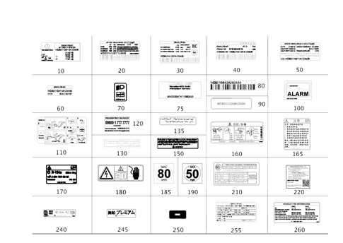 Type Plate, Guide Signs for 2011 Mercedes-Benz S63 AMG #0