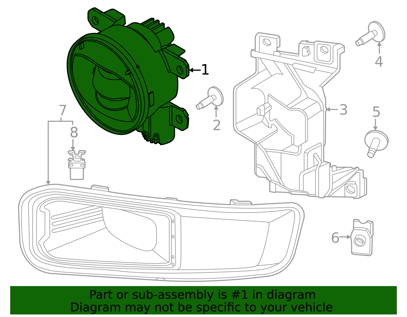 JB3Z-15201-C - Fog Lamp Assembly 2019-2026 Ford | Ford Parts Direct