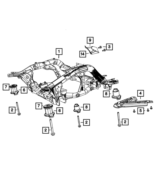 6503193 - Front Suspension: Hex Head Bolt And Coned Washer for Mopar Image