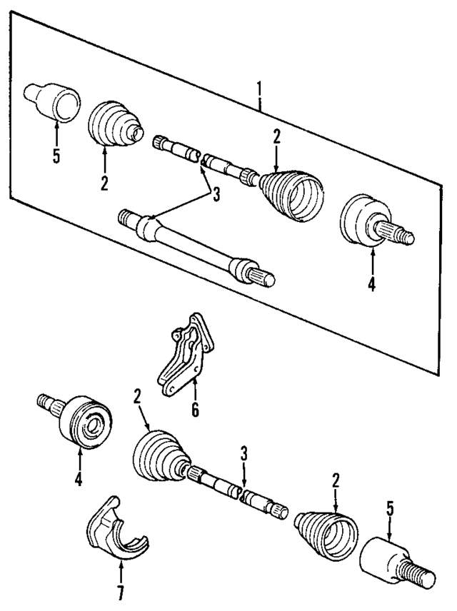 F8RZ3K305AA - Front Drive Axle: Bracket for Ford Image