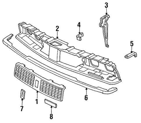 Grille for 1987 Oldsmobile 98 #0