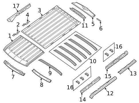 Roof & Components for 2021 Nissan NV1500 #1
