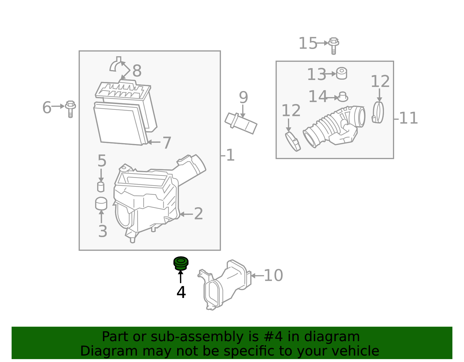 2003-2025 Nissan Air Cleaner Body Lower Insulator 16557-AL50A