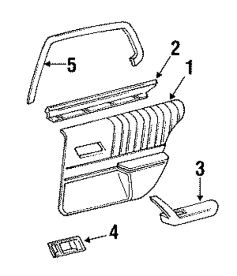 Interior Trim - Rear Door for 1992 Oldsmobile Cutlass Supreme #0
