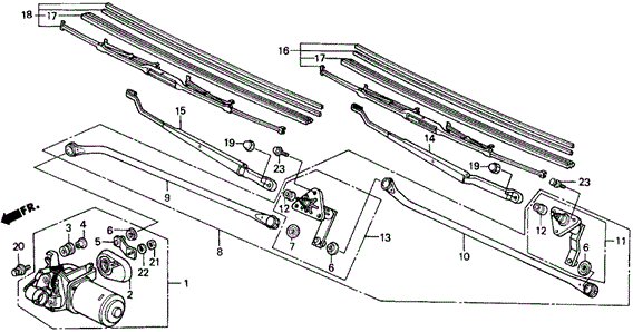 Front Wiper for 1991 Honda CRX #0