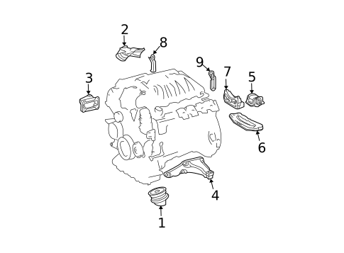 Brackets, Flanges & Hangers for 2004 Mercedes-Benz E500 #0
