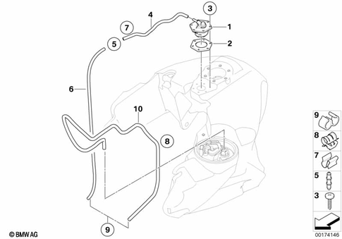 Ventilation, Emissions Monitoring for 2005 BMW-Motorrad R 900 RT 05 SF #1