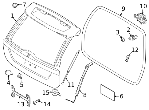 Liftgate for 2013 Volvo XC60 #2