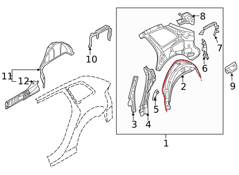 Inner Structure for 2012 Audi A3 Quattro #0