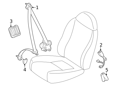Front Seat Belts for 2009 Lexus SC430 #0