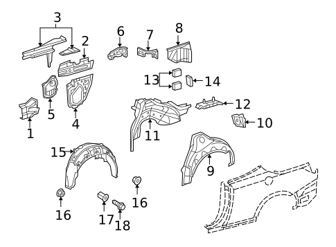 Quarter Panel & Components for 2011 Lexus IS350 #2