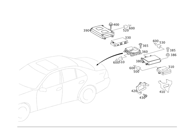 1718201051 - Electrical System: Mount for Mercedes-Benz Image image