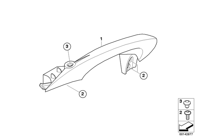 46547675415 - : Handle Rear Left for BMW-Motorrad Image
