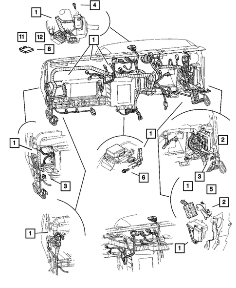 Wiring-Instrument Panel for 2001 Dodge Dakota #0