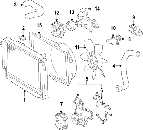 Radiator & Components for 2010 Toyota Land Cruiser #1