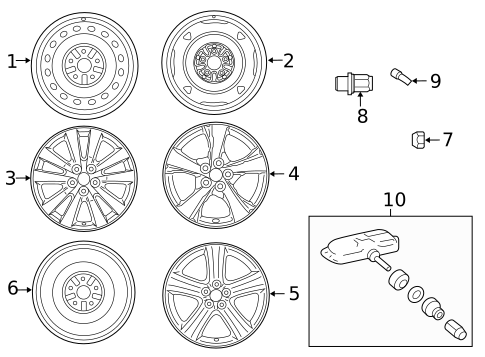 Tire Pressure Monitor Components for 2012 Toyota Corolla #1