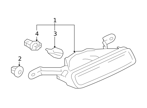 High Mounted Stop Lamp for 2007 Mitsubishi Galant #0