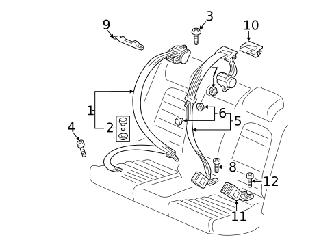 Seat Belt for 2015 Volkswagen CC #1