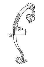 3C0857807RRAA - Electrical: Center Belt Assembly for Volkswagen: CC, Passat Image