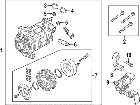 Condenser, Compressor & Lines for 2021 Volvo XC60 #1