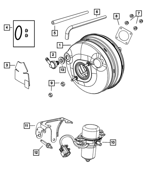 Power Brake Booster for 2011 Dodge Grand Caravan #0