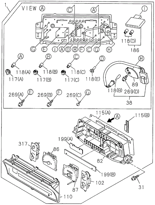 Combination Meter for 1997 Acura SLX #0