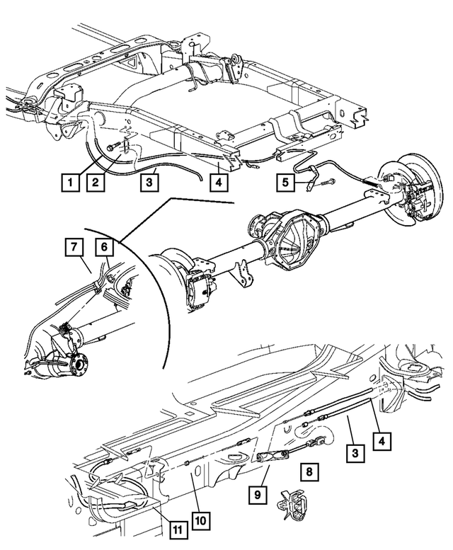 52121965AB - Parking Brake: Parking Brake Cable Guide for Mopar Image image