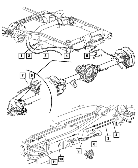 Parking Brake Lever and Cables for 2007 Dodge Ram 2500 #0