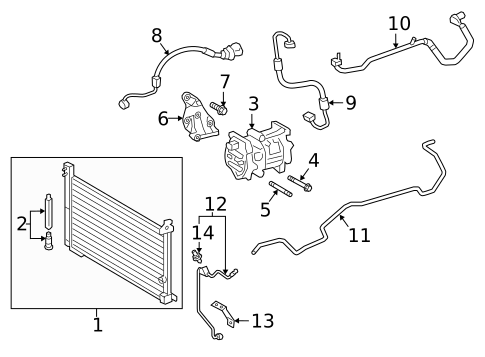 Condenser, Compressor & Lines for 2019 Lexus LS500 #0