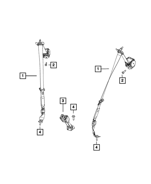 Seat Belts for 2017 Dodge Durango #3