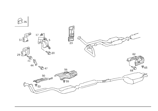 2026821471 - Exhaust System: Shielding for Mercedes-Benz: C230 Image image