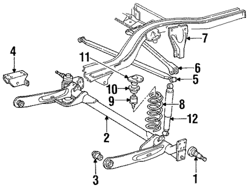 Rear Suspension for 1990 Chrysler New Yorker #0