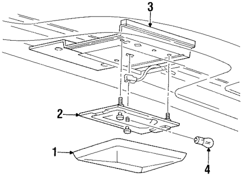 Overhead Console for 1995 Ford Windstar #1