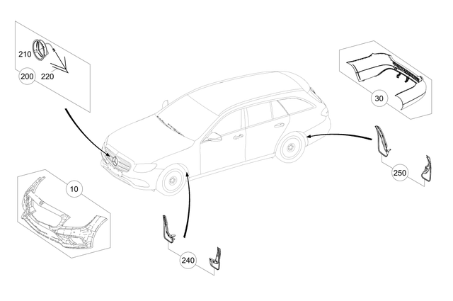 2138107901 - Exterior Detachable Parts: Mercedes Star for Mercedes-Benz: E300, E350, E43 AMG, E53 AMG Image