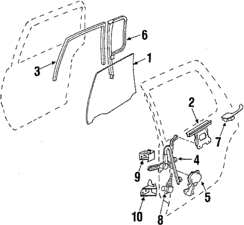 Rear Door for 1993 Cadillac 60 Special #0