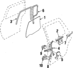 25558361 - Body: Door Glass for Cadillac: 60 Special, DeVille, Fleetwood Image