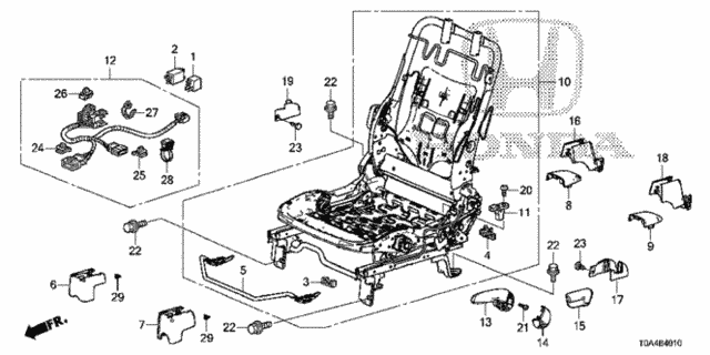Front Seat Components (L.) for 2016 Honda CR-V #0