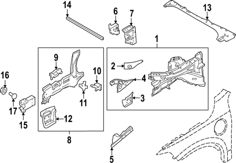 Structural Components & Rails for 2017 Volvo V90 Cross Country #0