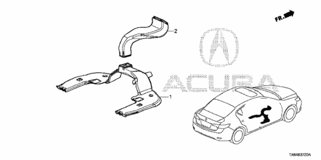 Duct for 2017 Acura ILX #0