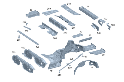Rear-End Floor for 2024 Mercedes-Benz E350 #0