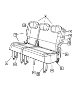 1BW841D5AA - Interior Trim: Rear Seat Complete, Right for Mopar Image image