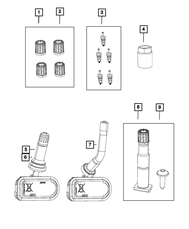 « 68206637AA –  : Capteur De Pression De Pneu Ecrou pour Mopar Image »