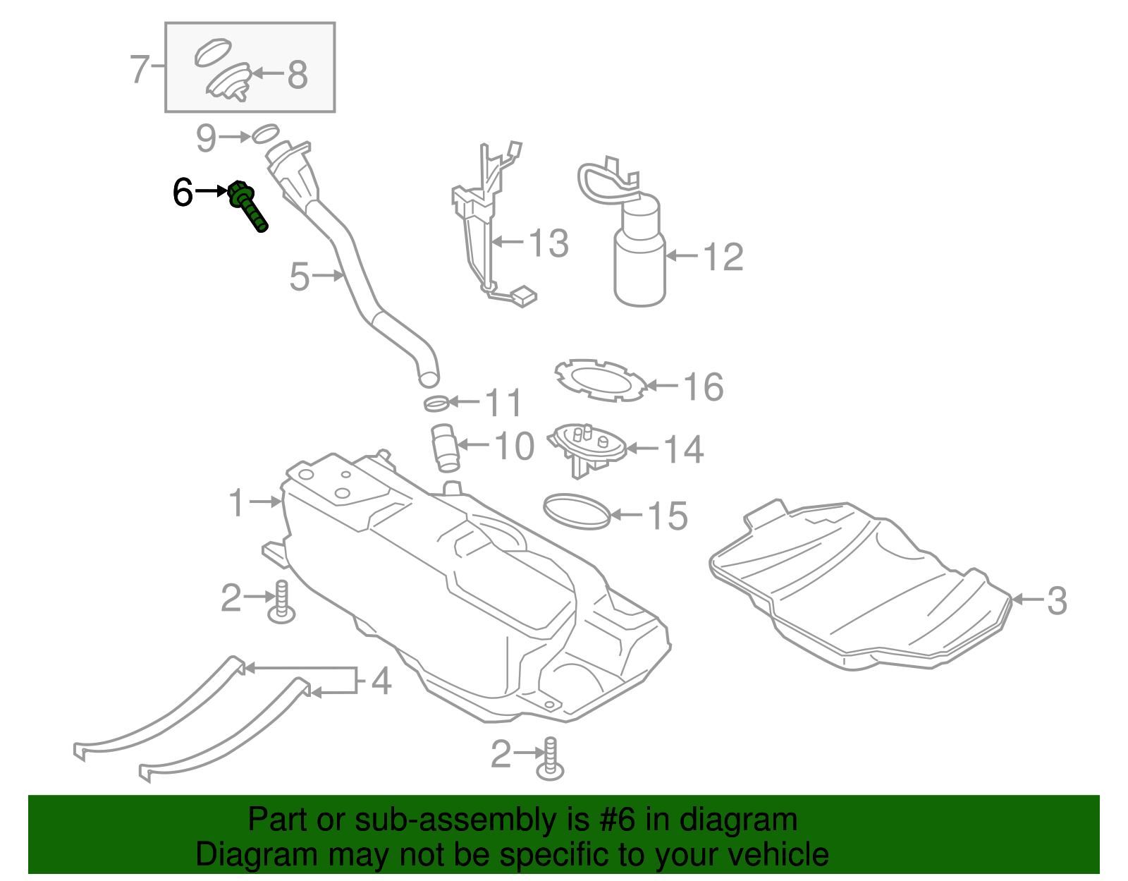 Filler Neck Screw - Porsche (N-910-967-02)