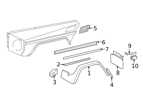 Exterior Trim - Fender for 2009 Mercedes-Benz G 55 AMG&reg; #0