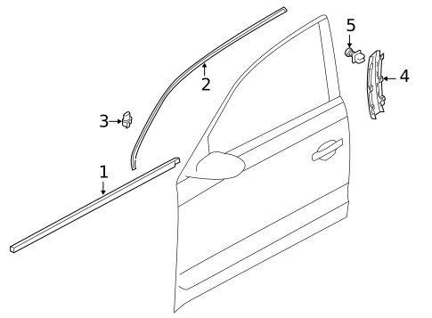 Exterior Trim - Front Door for 2022 Volkswagen Passat #0