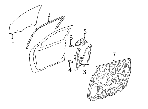 Glass - Front Door for 2012 Chrysler 200 #0