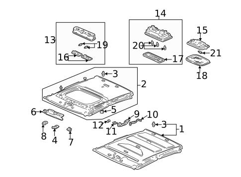 Interior Trim - Roof for 2002 Honda Civic #0