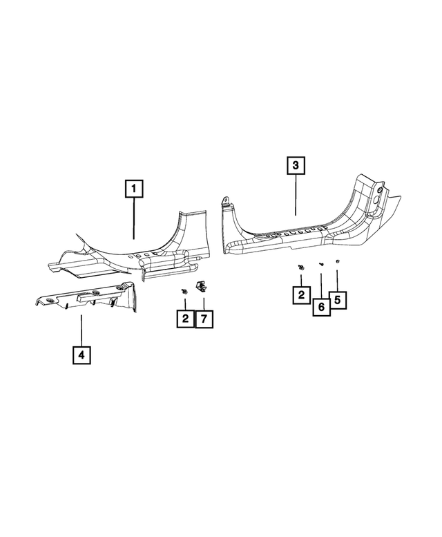 5UV54JXWAA - Interior Trim: Sill Cover Molding, Left for Mopar Image